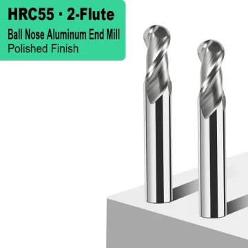 2-Flute HRC55 Aluminum Ball Nose End Mill